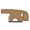 Buckingham Oak Laminate Endcap w/ Track