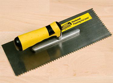Flat V-Groove Notch Trowel for Moisture Barrier