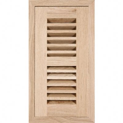4" x 10" White Oak Grill Flush w/Frame