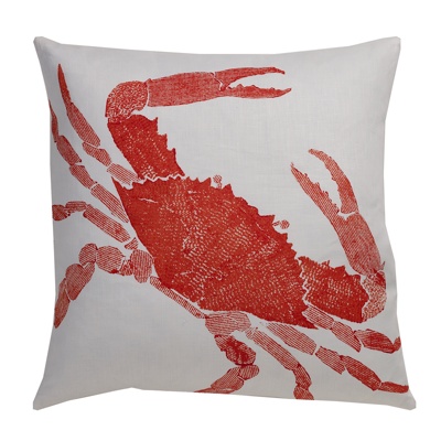 Fresh, functional fine art pillows for everday living. These original throw pillows from Dermond Peterson Design are expressive and playful. Each one is block printed by hand on exceptional linen an :  pillow home red maine