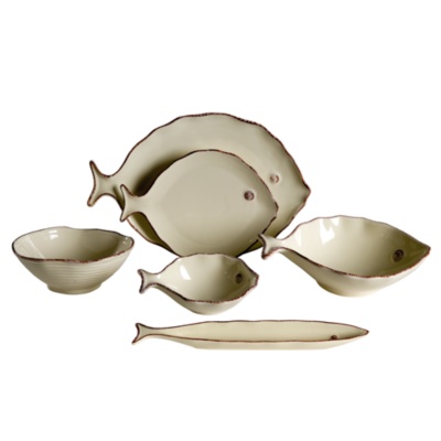 Fish Dishes, ivory