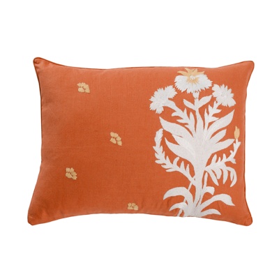 Photograph of Flowers on Mango Rectangular Pillow as featured in Coastal Living, Cottage Living, Down East, Palm Beach Illustrated 