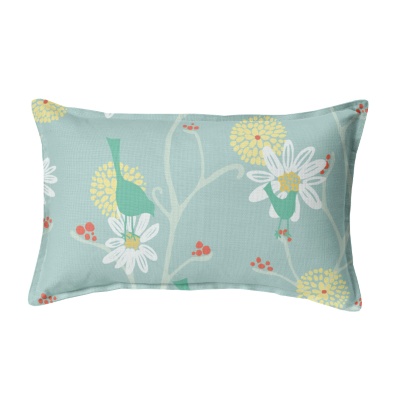 Photograph of Rectangular Flanged Pillows as featured in Connecticut Cottages and Gardens magazine