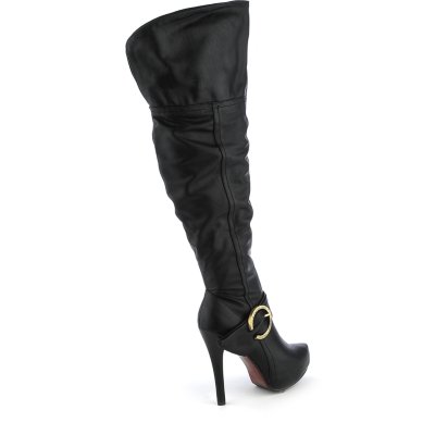 macy's black thigh high boots