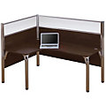 Professional Collection L-Shaped Desk with Privacy Glass, Left-Hand