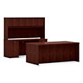Basyx BW Veneer Desk Credenza Workstation