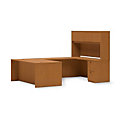 Basyx BW Veneer U Workstation with Hutch