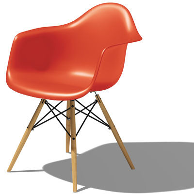 Eames Plastic Armchair, Dowel Leg Base