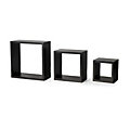 Square Wall Shelves, Set of 3