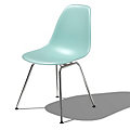 Eames Molded Plastic Side Chair with 4 Leg Base