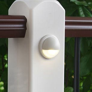 DeckLighting complements Transcend Porch decking and railing to light a path at night