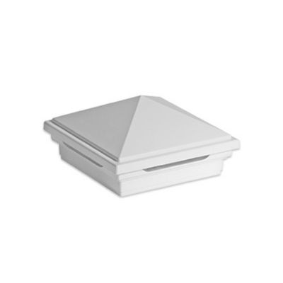 Trex DeckLighting pyramid post cap light in Classic White