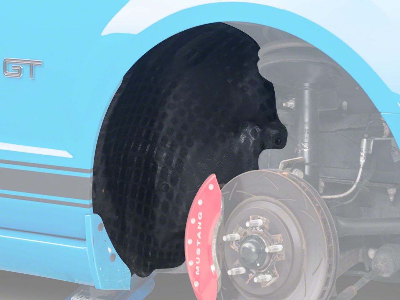 Mustang Inner Quarter Panel Splash Guards Rear Right Side (0509 All