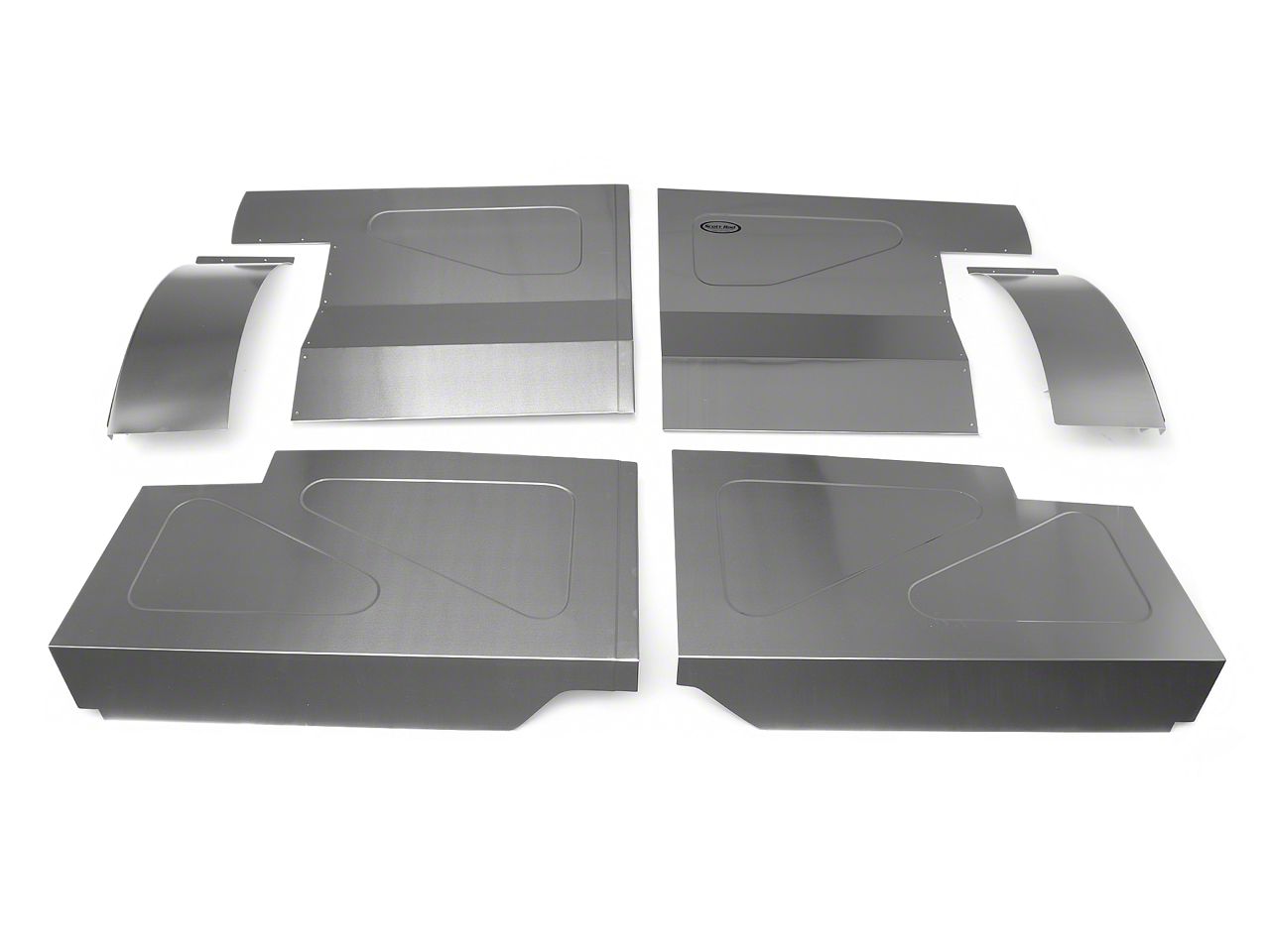 Scott Rod Fabrication Aluminum Rear Seat Delete Kit w/ Interior Trim Panels - Coupe (87-93 All)