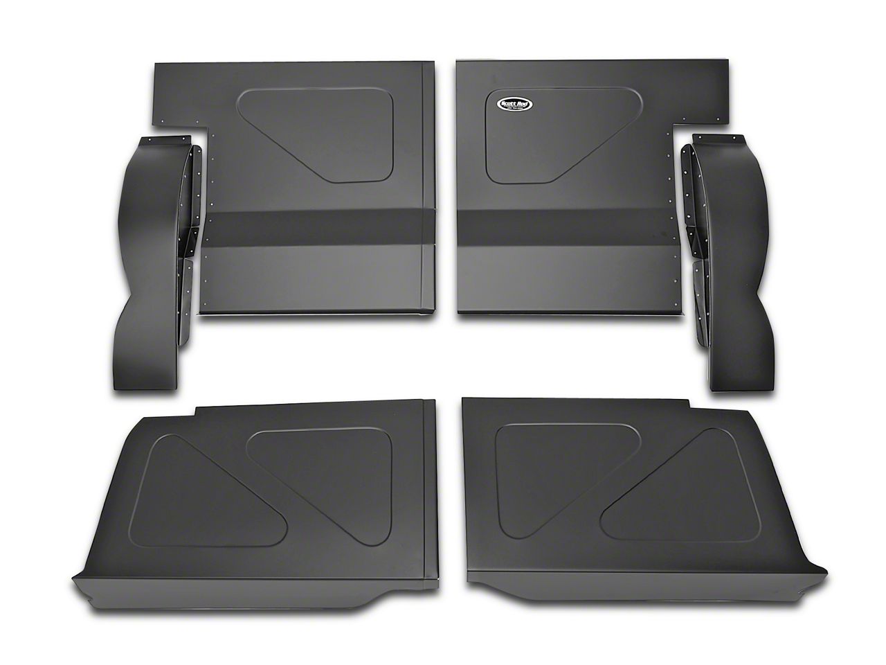 Scott Rod Fabrication Aluminum Rear Seat Delete Kit - Black - Coupe (79-93 All)