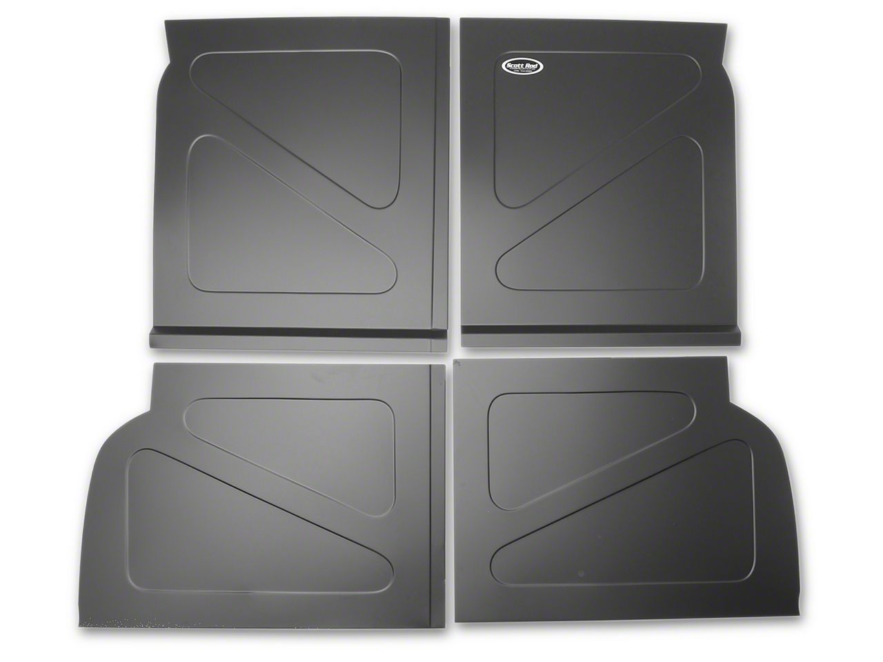Scott Rod Fabrication Aluminum Rear Seat Delete Kit w/ Stock Filler Panel installed - Black (94-04 All)