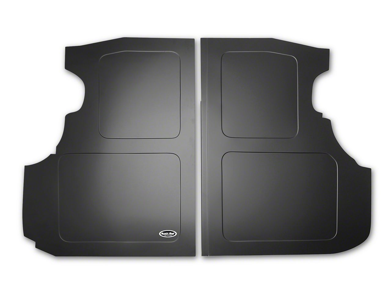 Scott Rod Fabrication Aluminum Trunk Floor Cover - Black - Coupe (94-04 All)