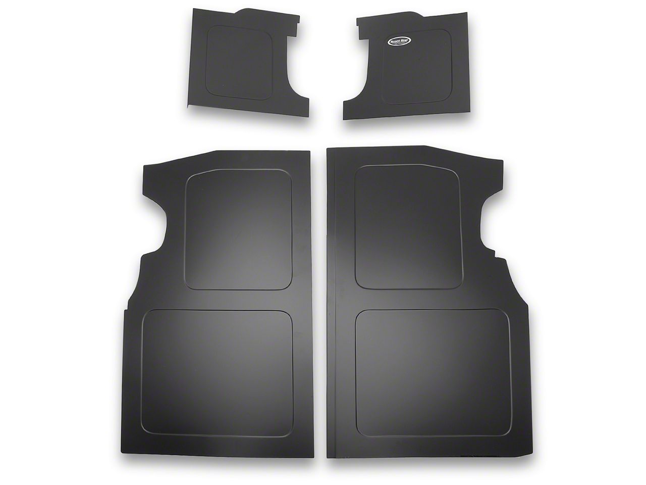 Scott Rod Fabrication Aluminum Trunk Floor And Side Panel Cover Kit - Black (94-04 All)