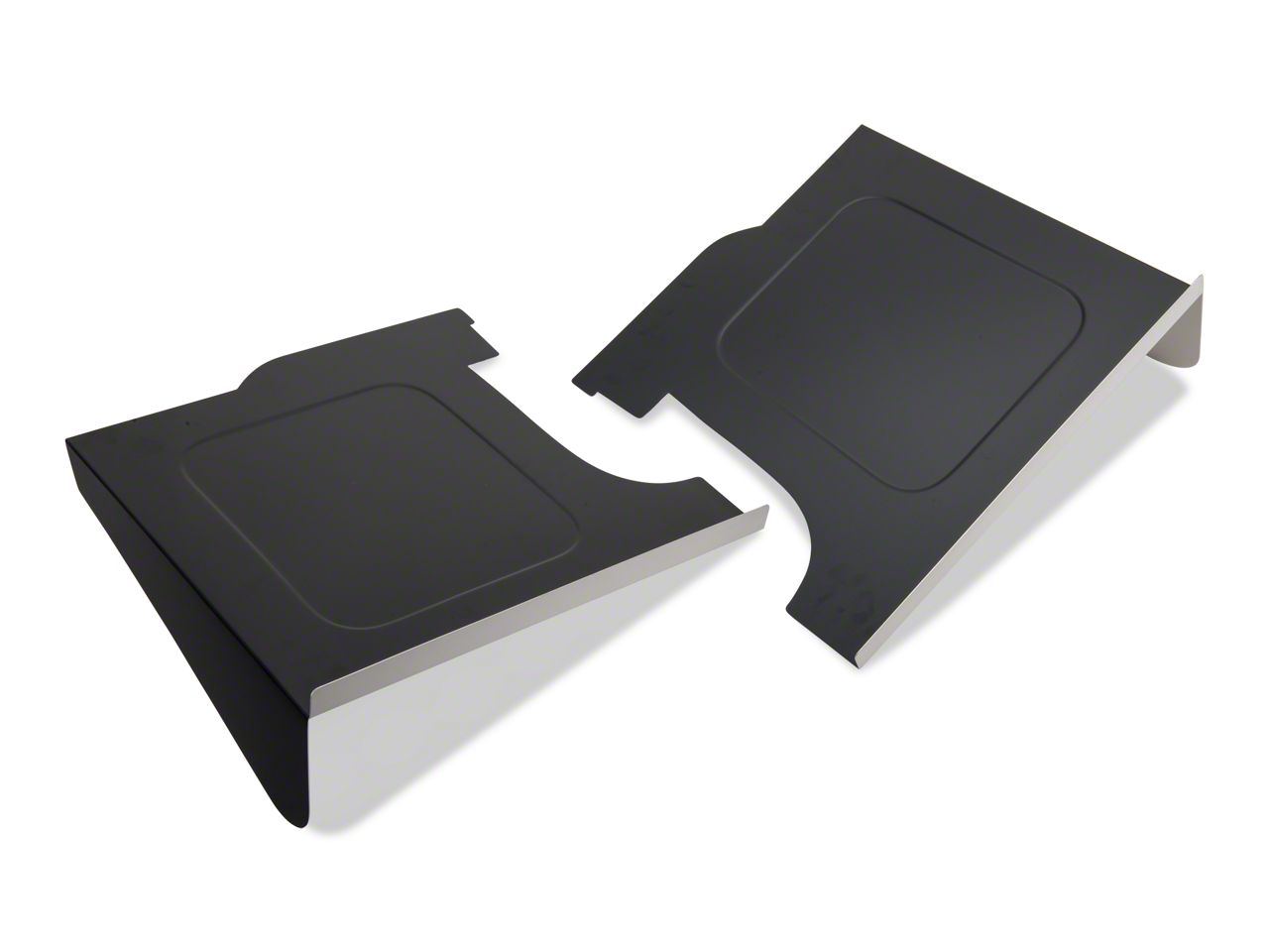 Scott Rod Fabrication Aluminum Trunk Side Panel Covers - Black - Coupe (94-04 All)