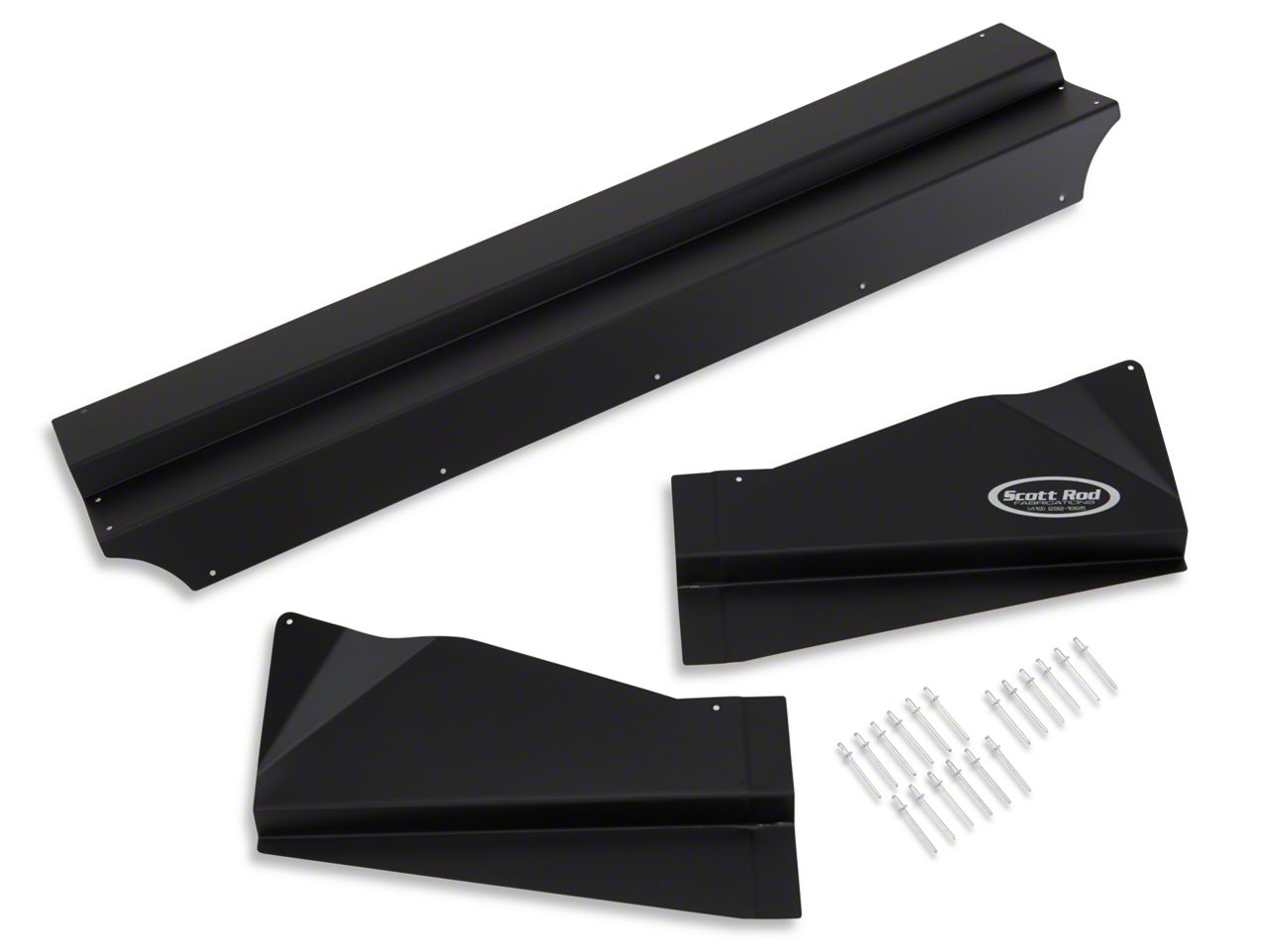 Scott Rob Fabrication Aluminum Radiator Cover - Black (87-93 All)