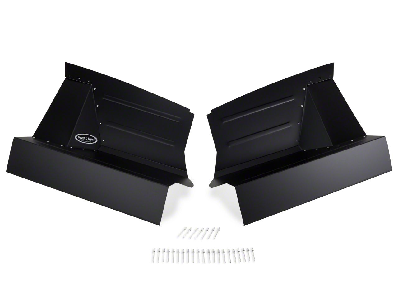 Scott Rob Fabrication Aluminum Inner Skirt Covers - Black (87-93 All)