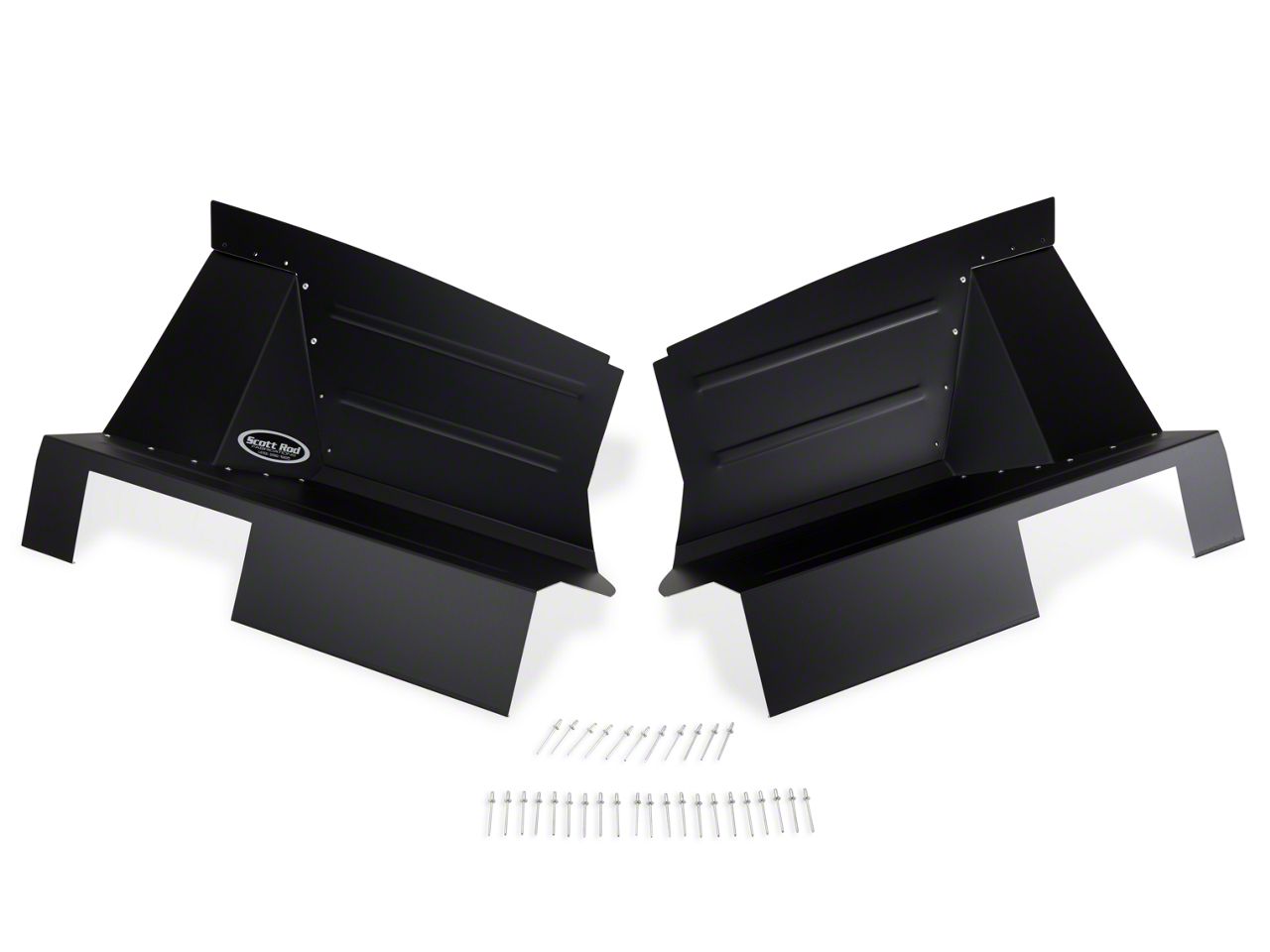 Scott Rob Fabrication Aluminum Inner Skirt Covers w/ Sway Bar - Black (87-93 All)