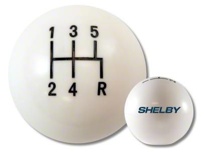 Shelby Classic White 5-Speed Shift Knob (83-04)