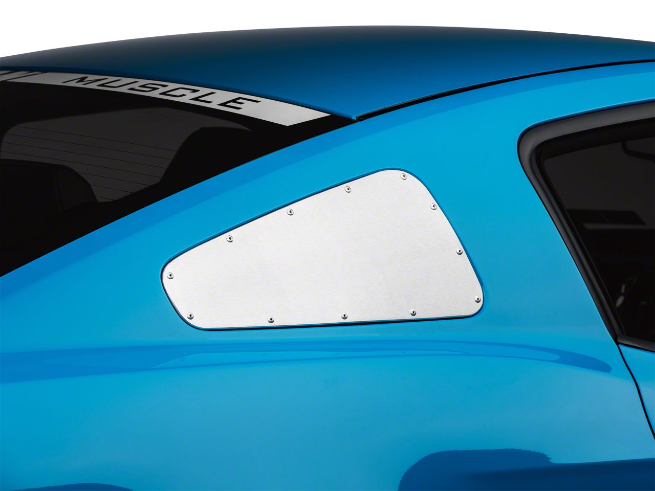Scott Drake Window Covers w/Rivets - Brushed (10-14 All)