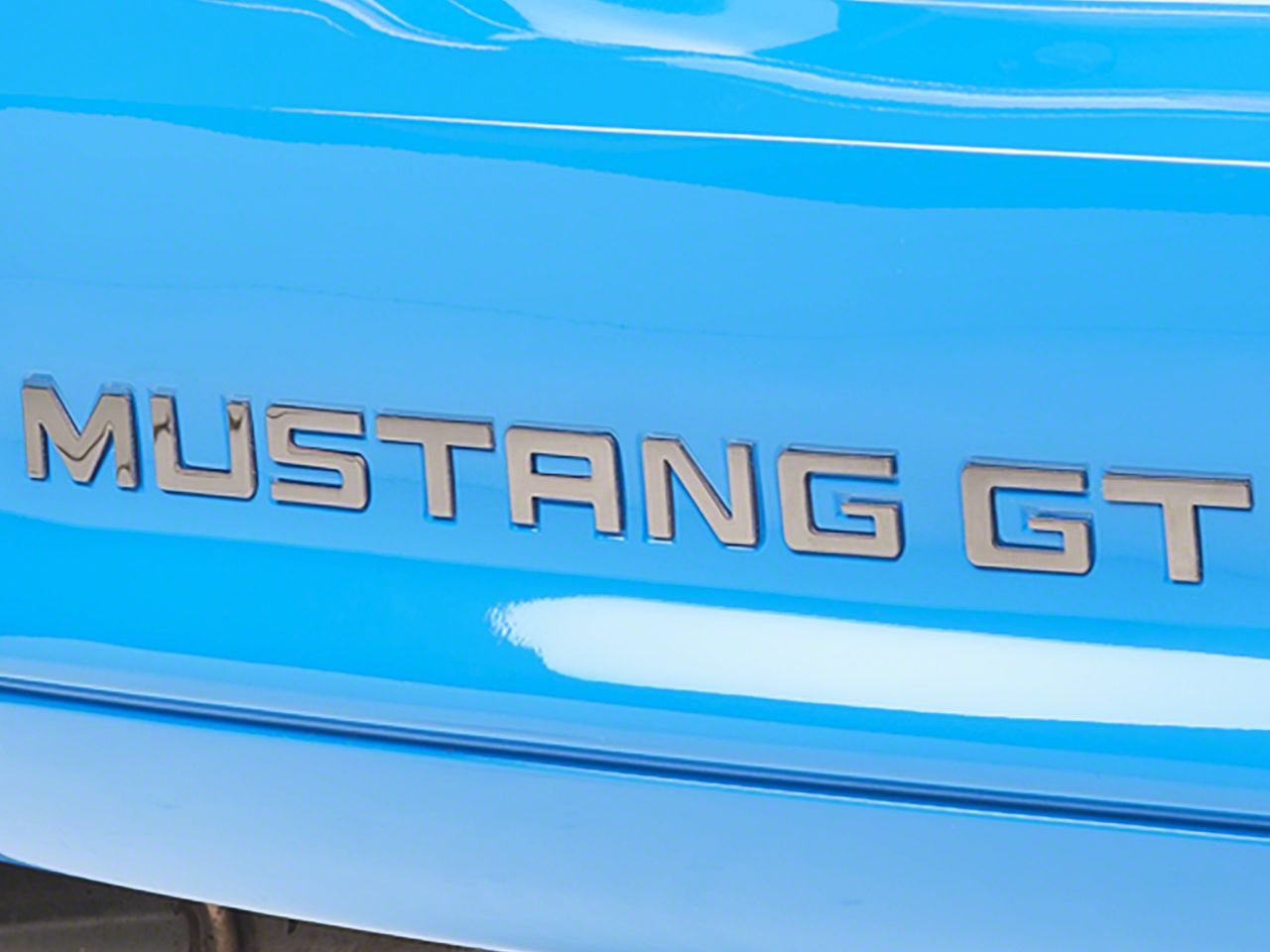 Black Chrome Bumper Insert Letters (94-98 GT, V6; 94-95 Cobra)