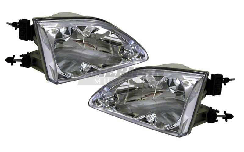 Chrome Mustang Headlights (1994-1998)
