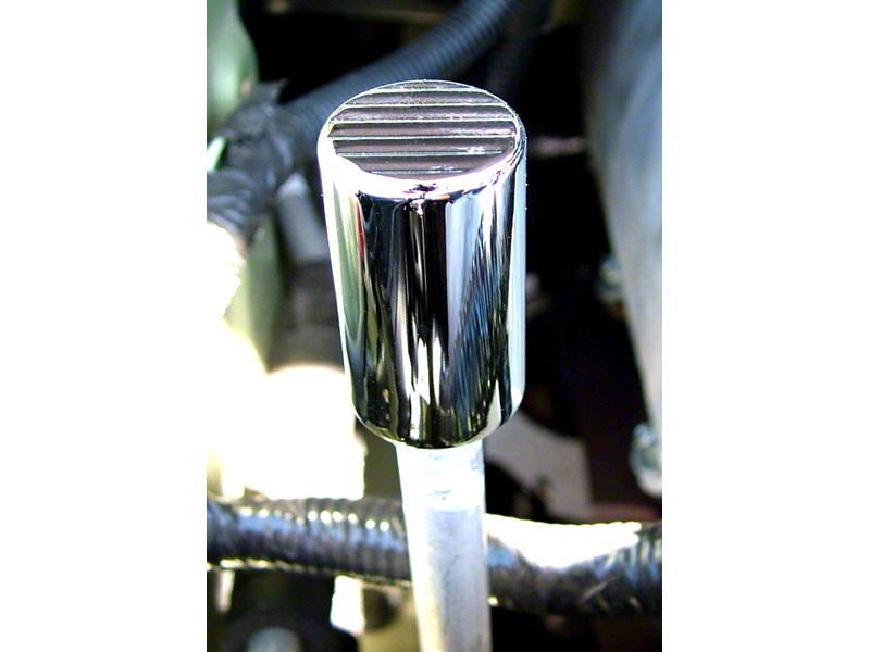 Chrome Mustang A/C Fill Cap Cover Grooved (05-10)