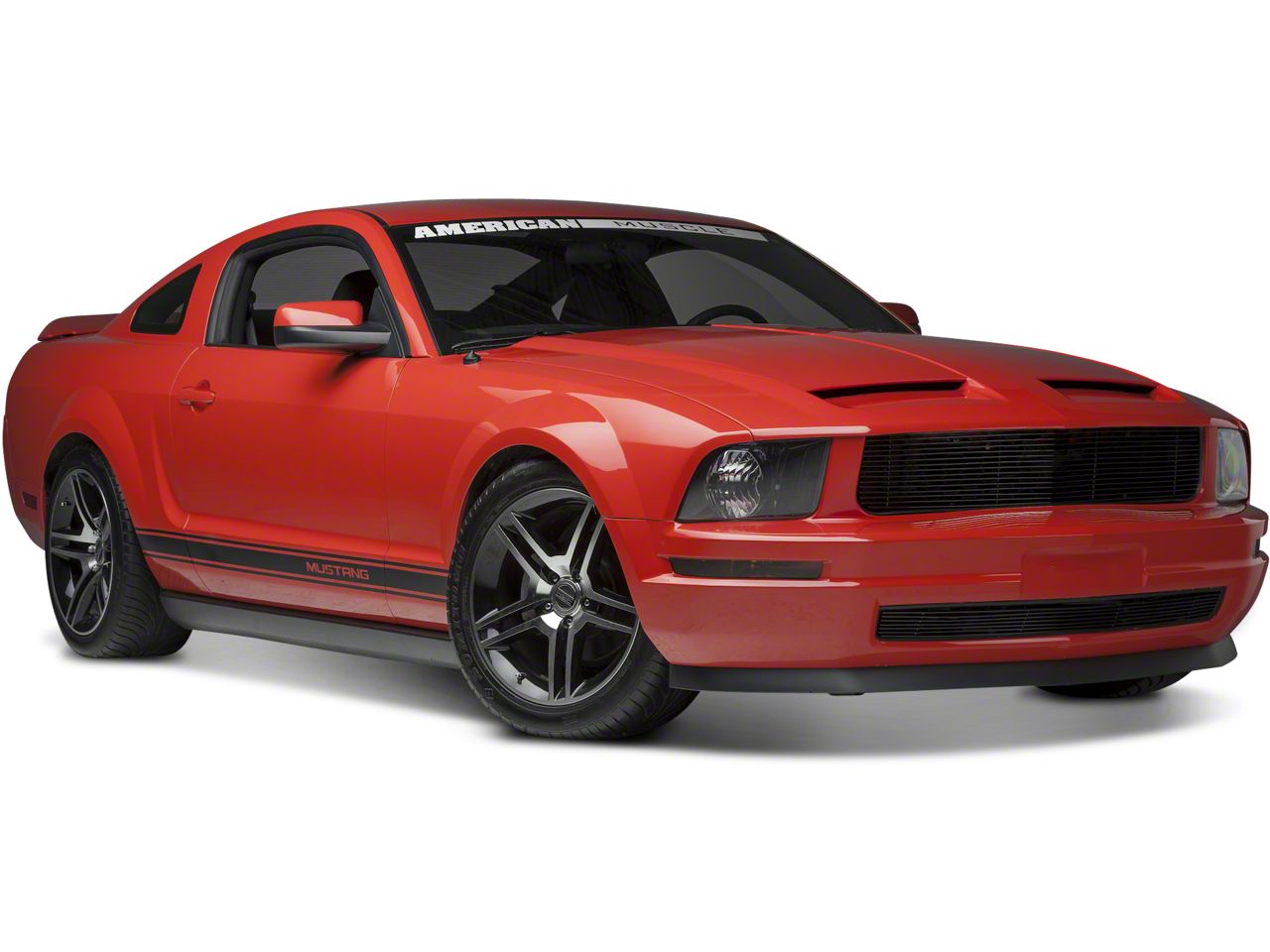 Black Retro Billet Grille - Upper (05-09 V6)