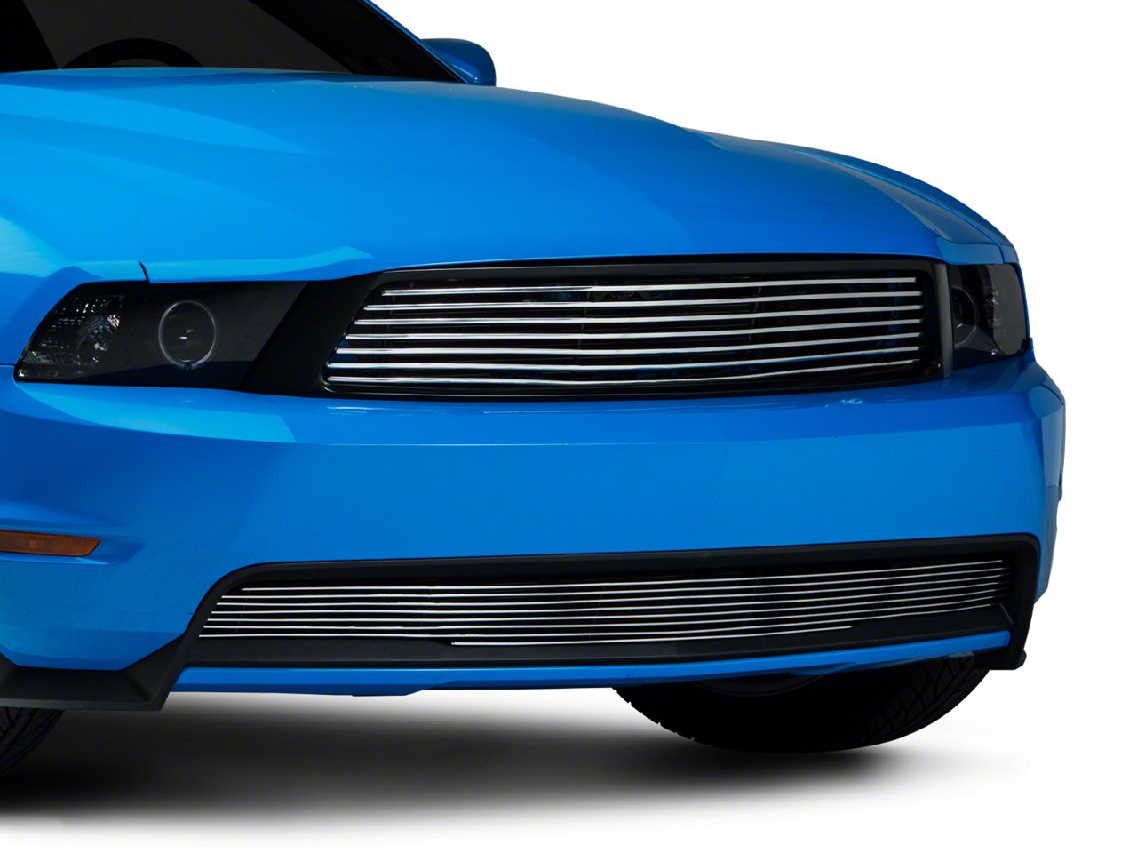 Polished Retro Mustang Billet Grille Combo Kit (10-12 GT)