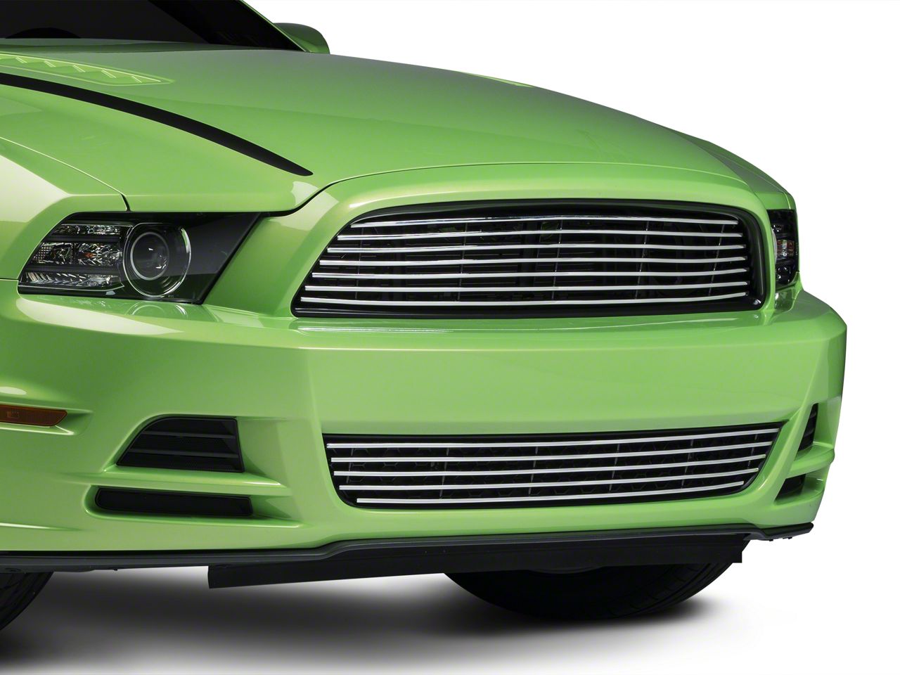 Modern Billet Polished Retro Grille - Upper (13-14 GT)