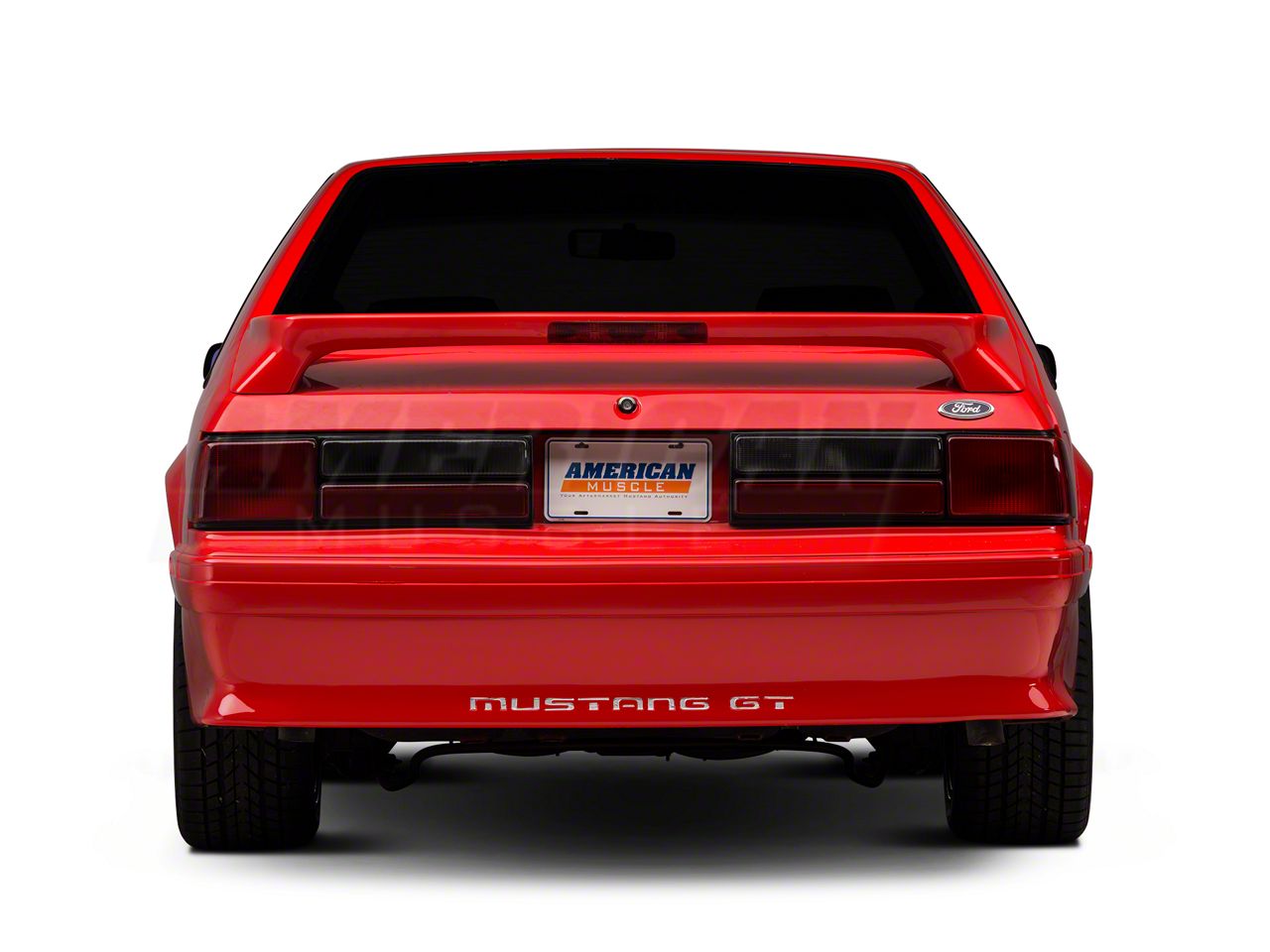 Rear Bumper Cover w/ Mustang Lettering - Unpainted (87-93 GT)