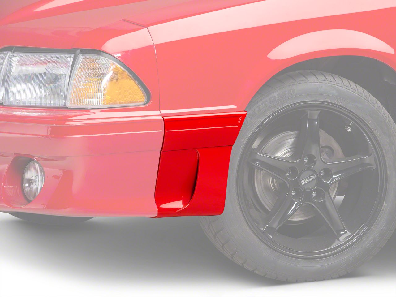 LH Fender Molding w/ Side Scoop - Front (91-93 GT)