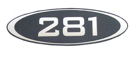 281 Oval Mustang Emblems