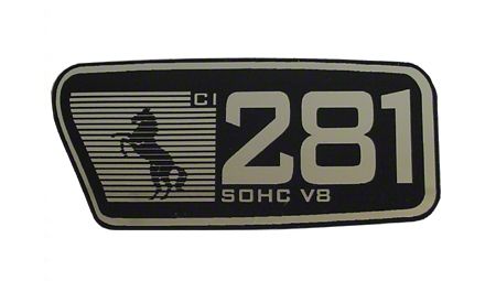 281 Running Pony SOHC Mustang Emblems
