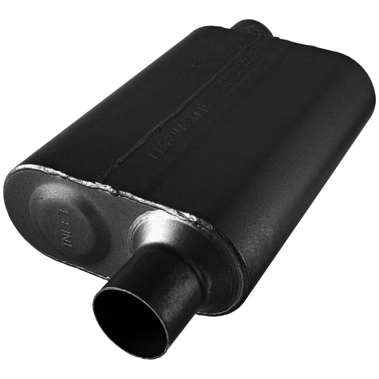 Flowmaster 40 Series Offset Muffler - Stainless Steel 2.5in (79-04 All, Excludes 99-04 Cobra)