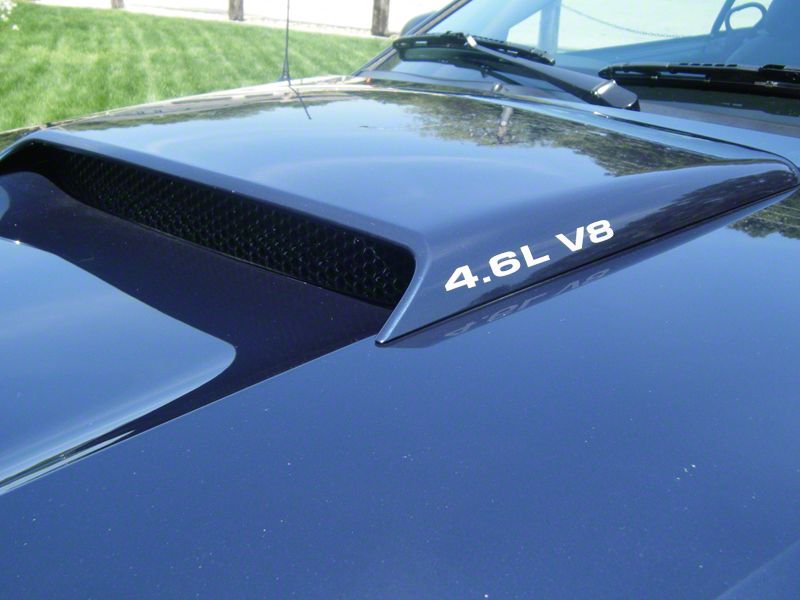 4.6L V8 Hood Scoop Decals - White (79-09 All)