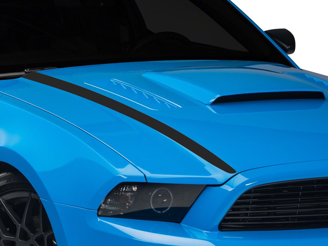 Matte Black Hood Accent Decal (13-14 All)