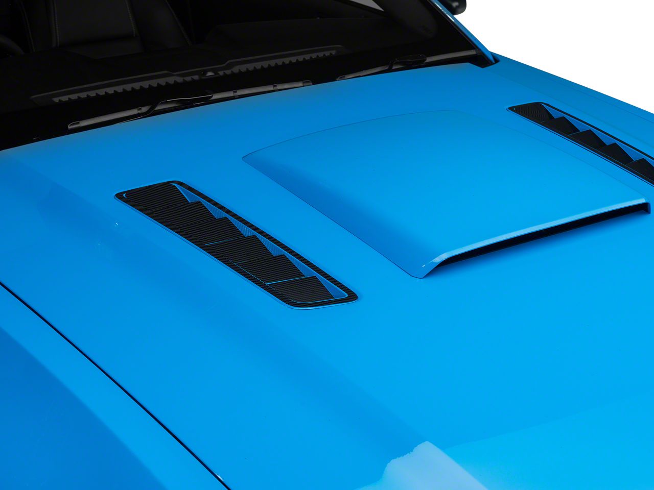 Hood Vent Accent Decal - Carbon Fiber (13-14 All)