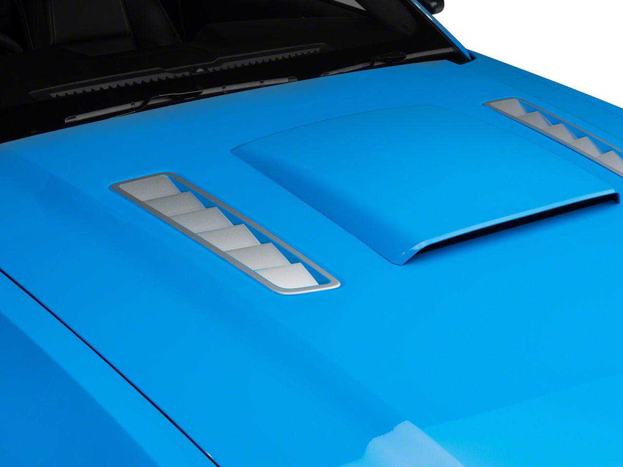 Hood Vent Accent Decal - Silver (13-14 All)