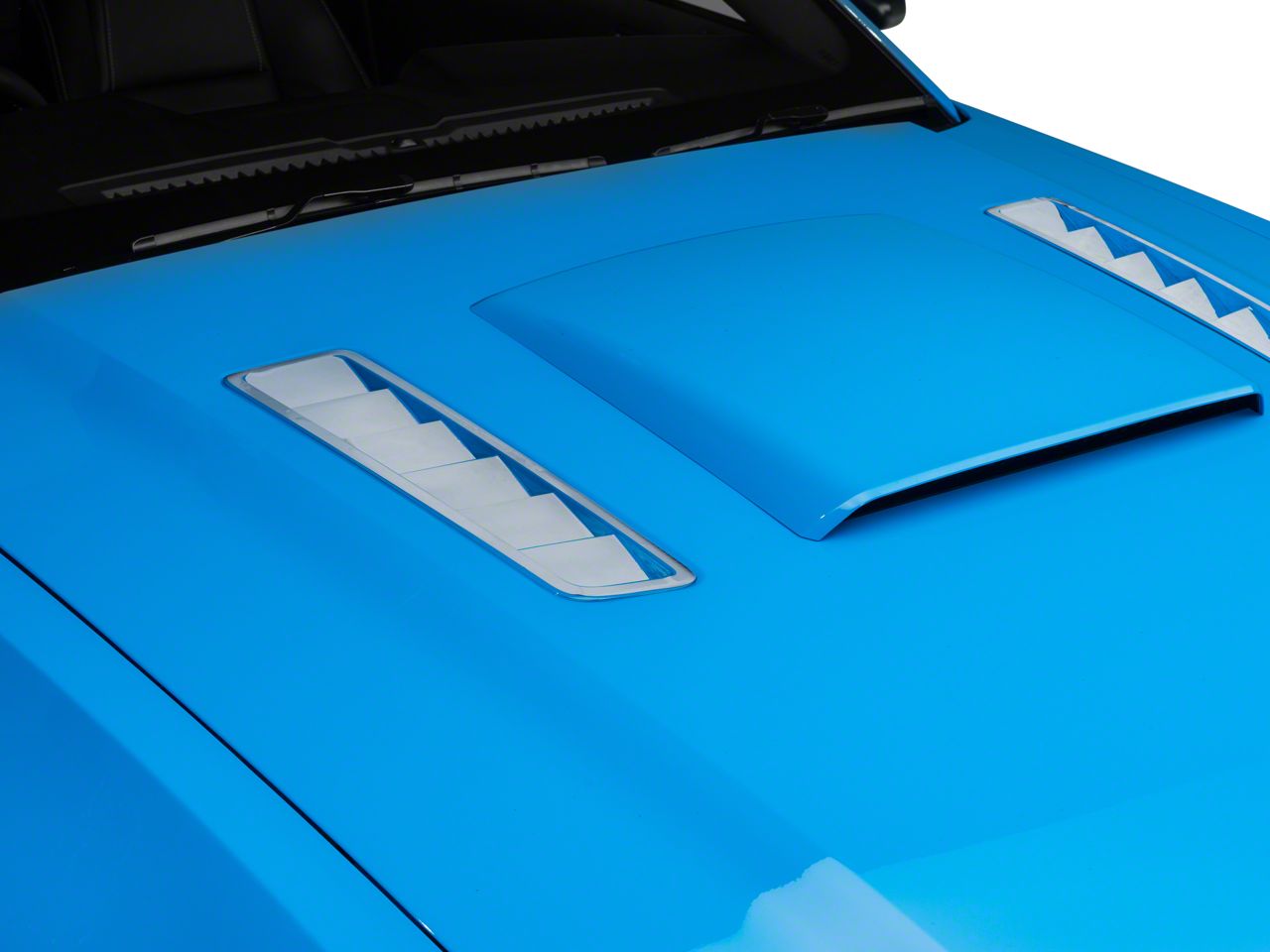 Hood Vent Accent Decal - Chrome (13-14 All)