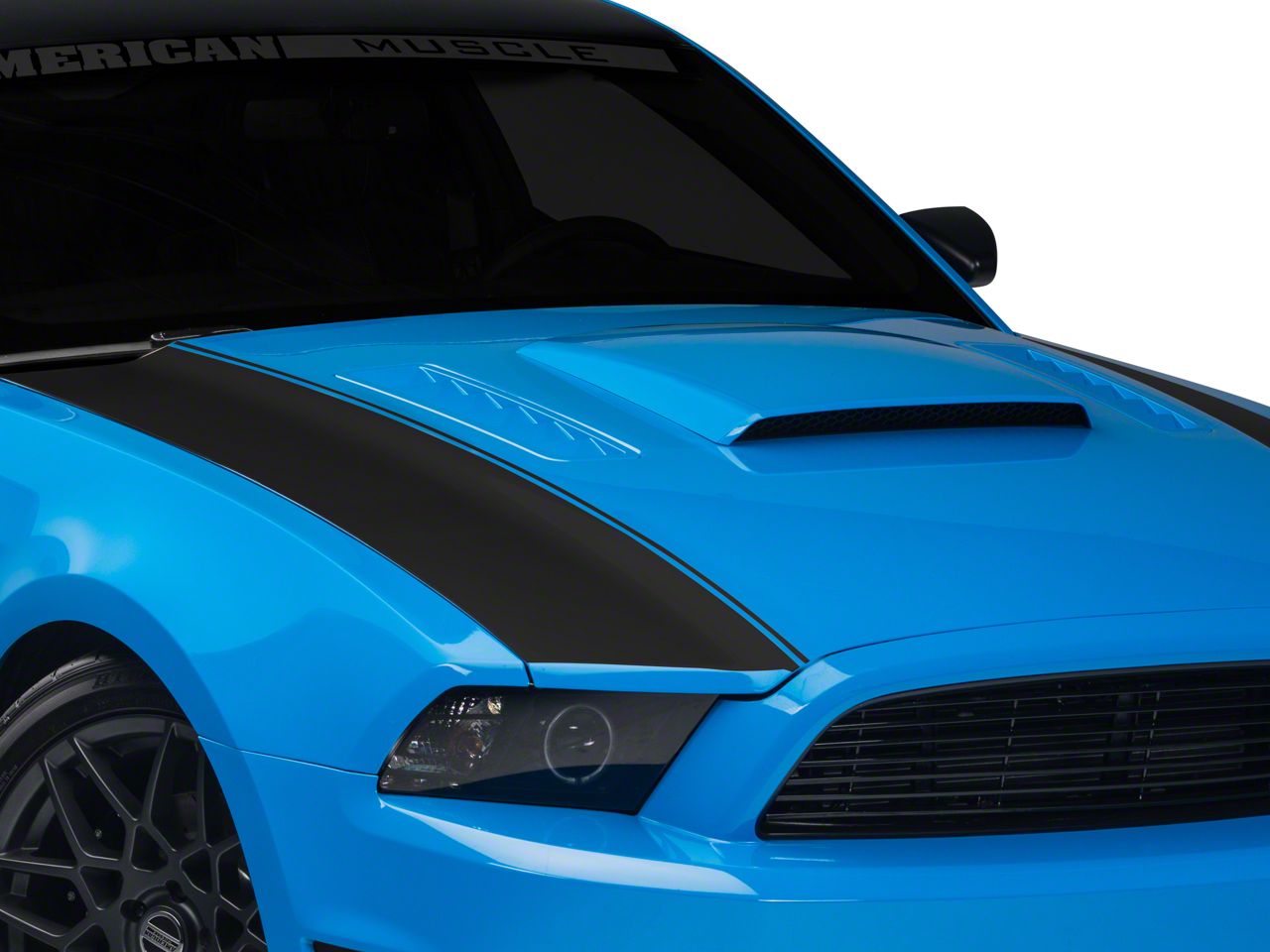 Matte Black Outer Hood Stripes (13-14 All)