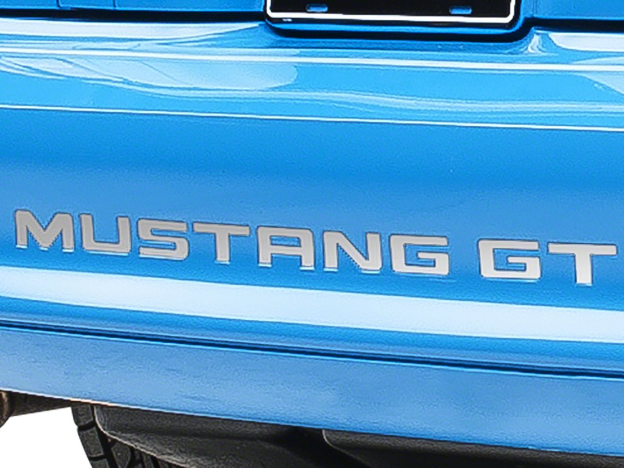Stainless Steel Vinyl Bumper Insert Letters (94-98 GT, V6; 94-95 Cobra)