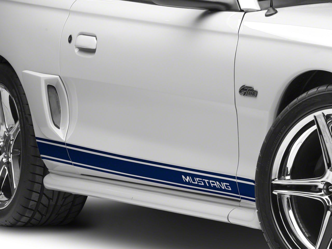 Blue Rocker Stripes w/ Mustang Lettering (94-04 All)