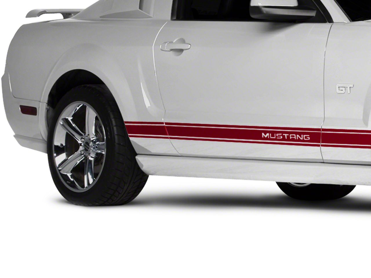 Red Rocker Stripes w/ Mustang Lettering (05-14 All)