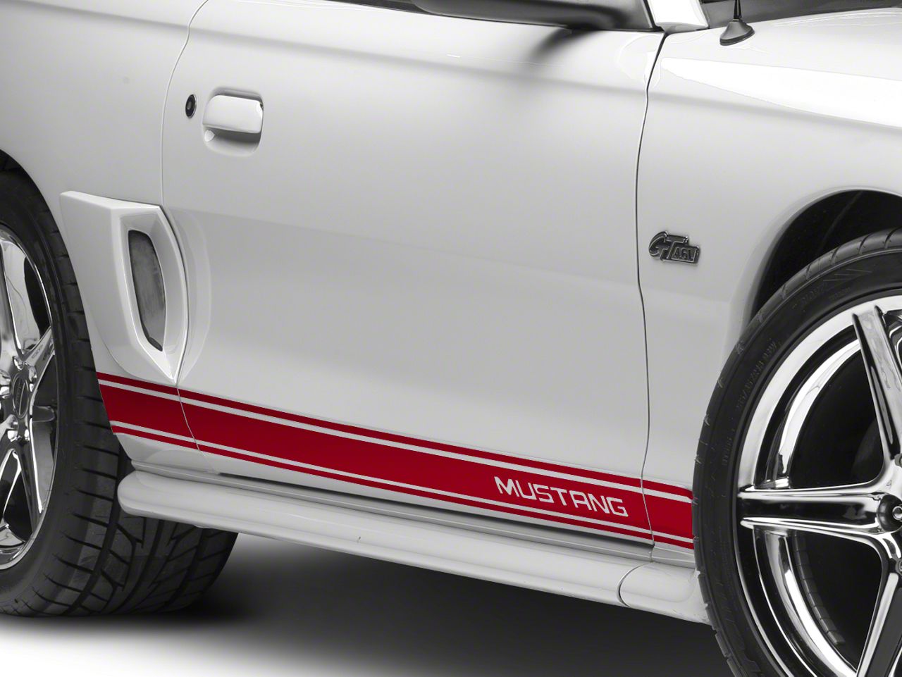 Red Rocker Stripes w/ Mustang Lettering (94-04 All)