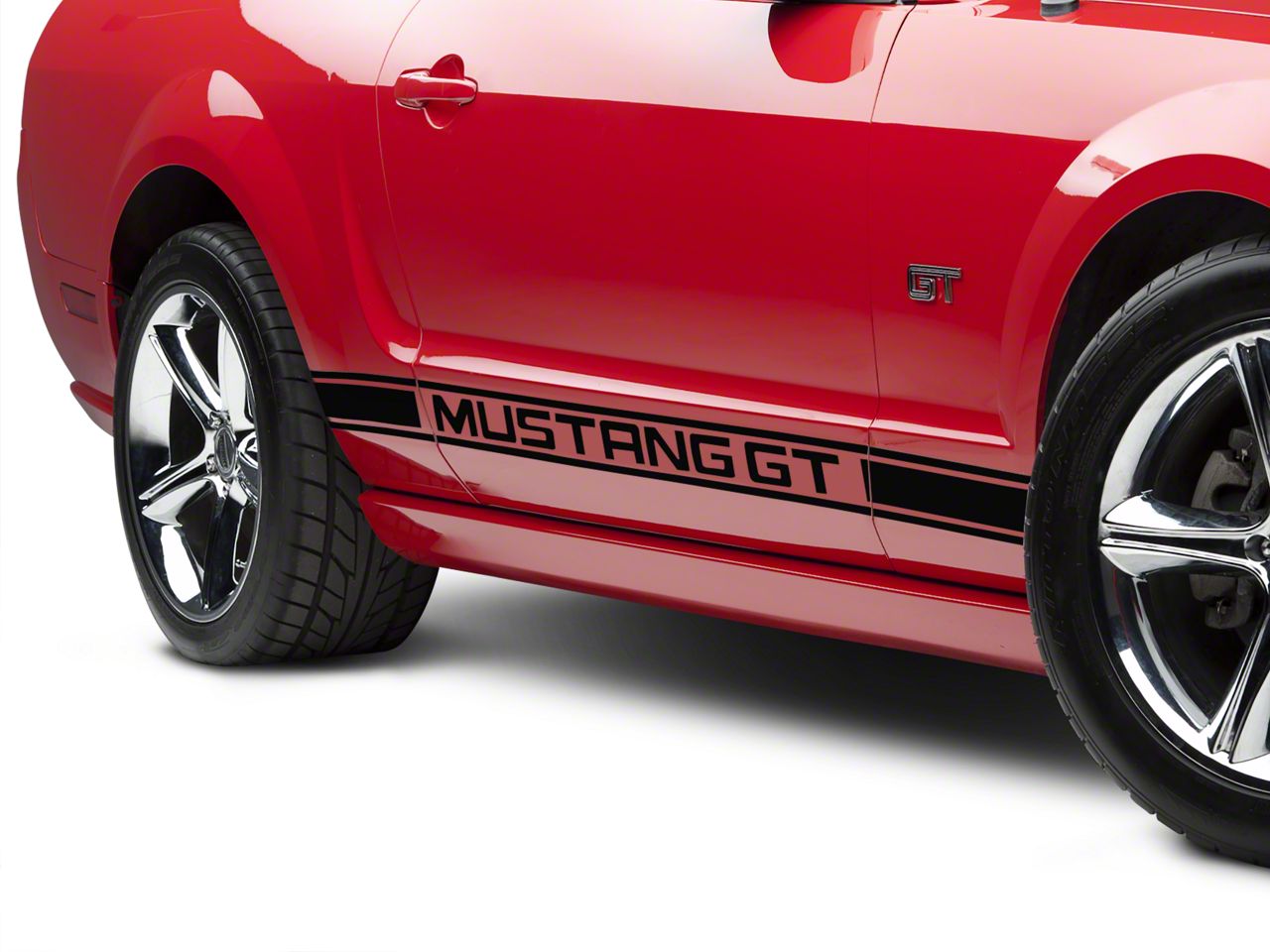 Black Rocker Stripes w/ Mustang GT Lettering (05-14 All)